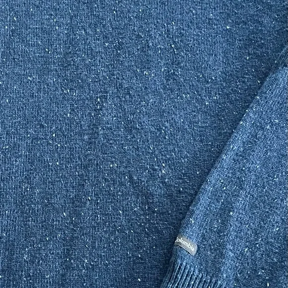 Columbia 1/4 Zip Wool Blend Sweater Blue Size Large - Picture 7 of 14